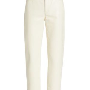 Frame high and tight straight white jeans